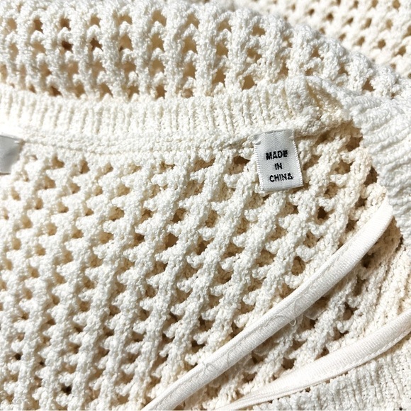 NWT A.L.C. Women’ XS Italian Yarn Sleeveless Ivory Maxi Dress Inner Dress Unique - Picture 8 of 13